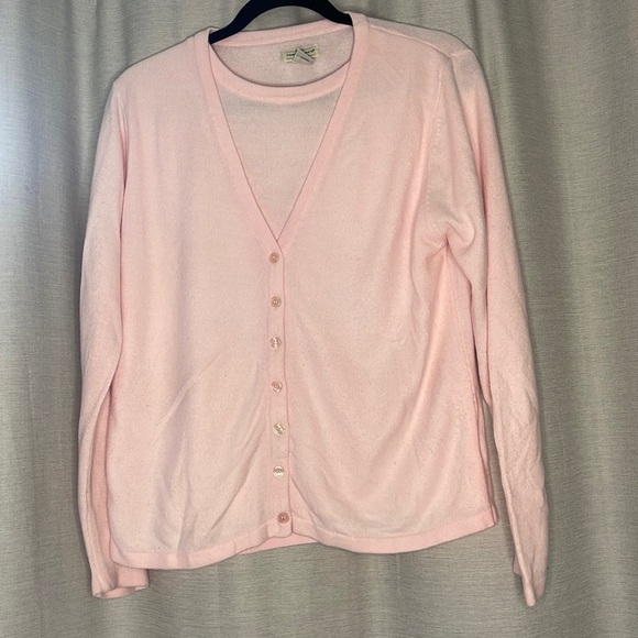 Yarnworks Sweater Attached Twin Set Cardigan Pink - Picture 1 of 5